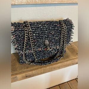 NWT Kurt Geiger London Large Kensington tweed shoulder bag